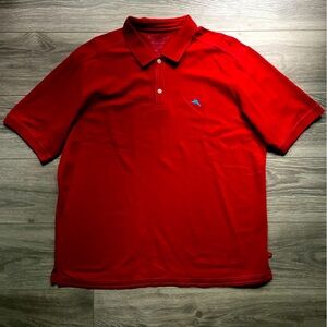 Tommy Bahama Men’s Red Shirt Sleeve Golf Spring Summer Preppy Polo Shirt Size XL
